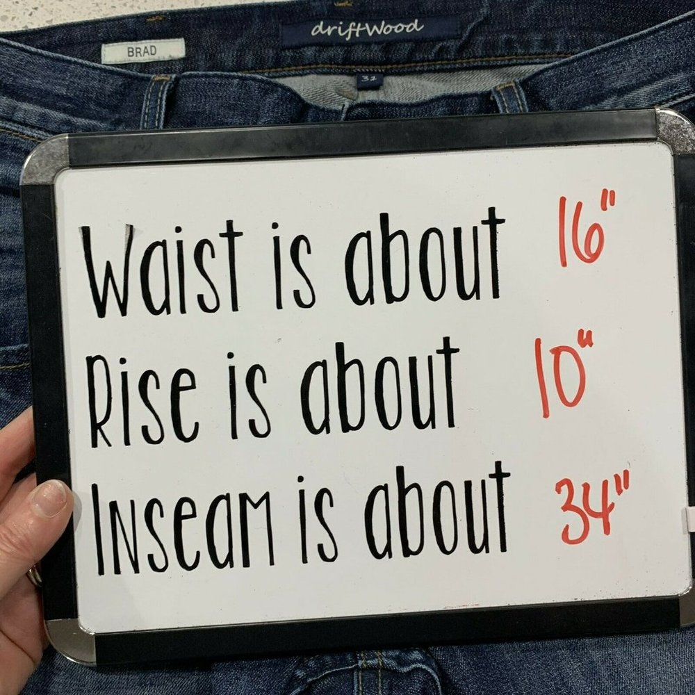 Driftwood Brad Men’s Sz 31 Straight Leg Stretch Jean Denim Jeans Distressed M203 - Picture 11 of 11